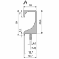 Preview: Alu-Griffleiste Typ A, E6/EV1, L: 445 mm